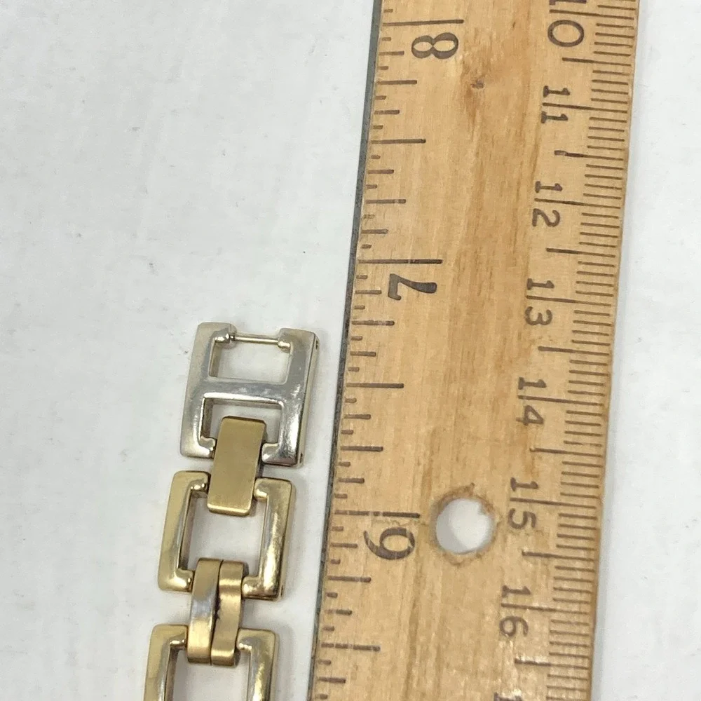 Fossil F2 Watch Women 19mm Gold Tone Brown Dial ES-1158 New Battery 6.25